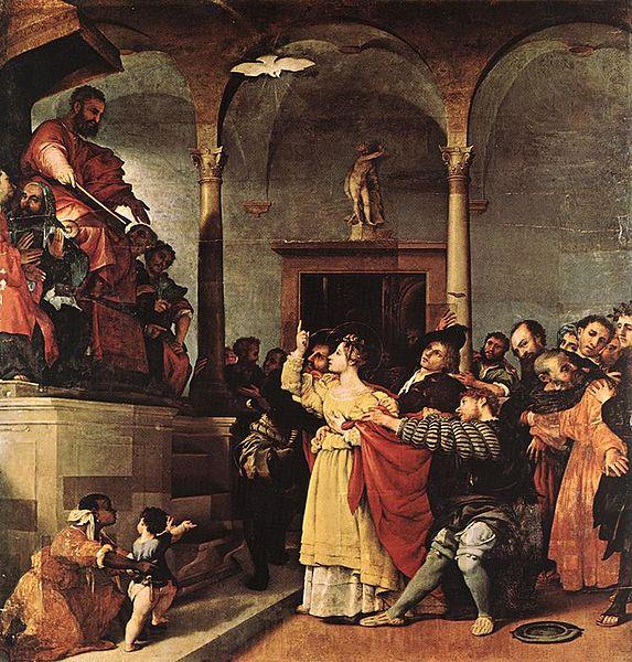 Lorenzo Lotto St Lucy before the Judge France oil painting art